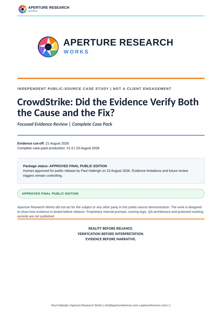 Cover of the Aperture Research Works CrowdStrike complete case pack