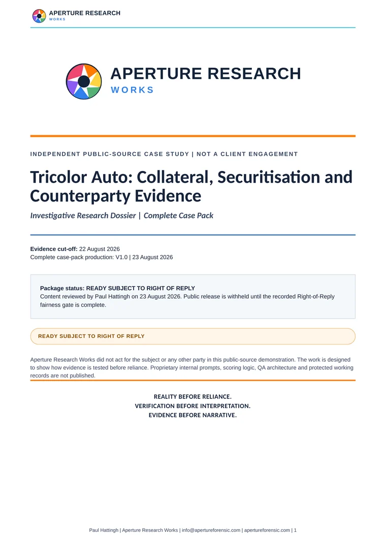 Cover of the Aperture Research Works Tricolor Auto complete case pack