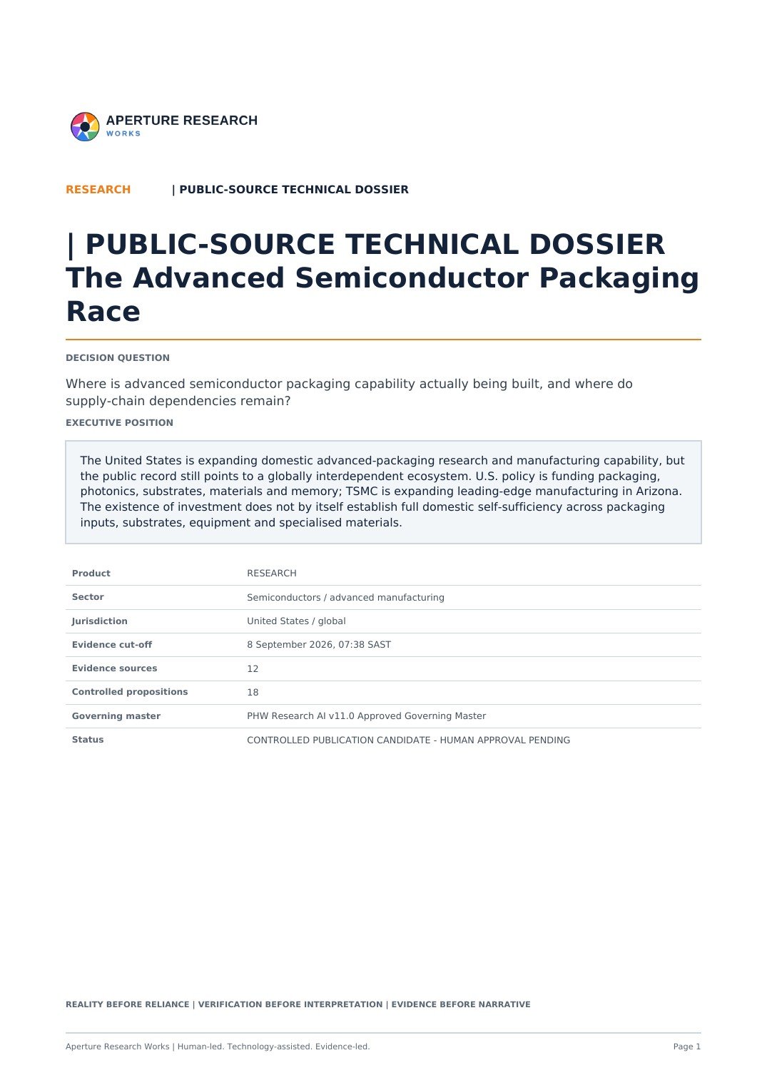 Cover of The Advanced Semiconductor Packaging Race